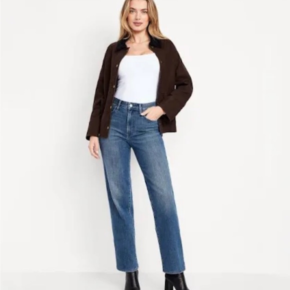 Old Navy Women's High-Rise Wow Straight Jeans - Picture 1 of 4